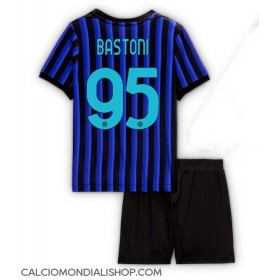Maglie da calcio Inter Milan Alessandro Bastoni #95 Prima Maglia Bambino 2025-26 Manica Corta (+ Pantaloni corti)